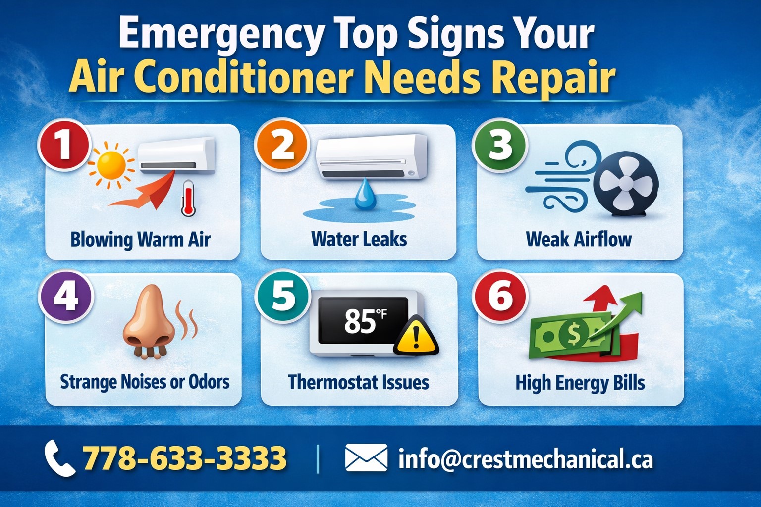 Emergency Top Signs Your Air Conditioner Needs Repair